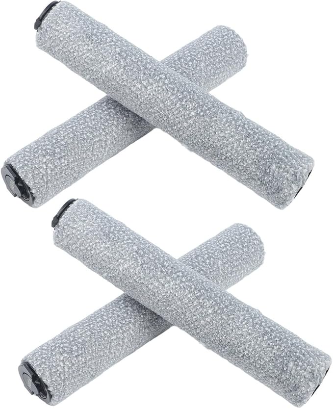 Roller Brush Main Brush Replacement Compatible with for MOVA Z60 Ultra Roller Robot Vacuum Cleaner for Efficient Cleaning on Multiple Surfaces with Sturdy Plastic Fiber Construction(2 Pairs)