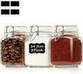 ComSaf Square Glass Pantry Jars with Airtight Lids 34 oz 3 Pack Coffee | Coffee beans, Tea sugar flour, Coffee station, Pantry organization, Small apartments, Countertop storage, Pickle