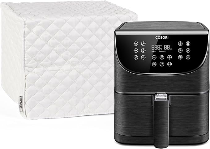 Covermates Keepsakes - Air Fryer/Deep Fryer Cover - Dust Protection - Stain Resistant - Washable - Appliance Cover, Cream