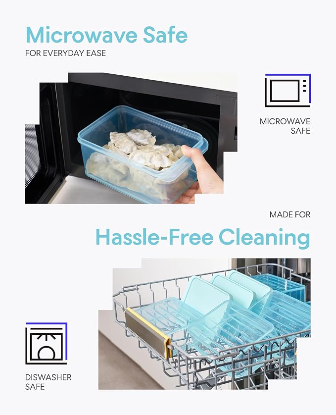 LocknLock Freezer Fit Plastic Freezer Containers | Airtight Stackable Food Storage for Meal Prep | Microwave & Dishwasher Safe | BPA Free Freezer Container with Lid, 750ml