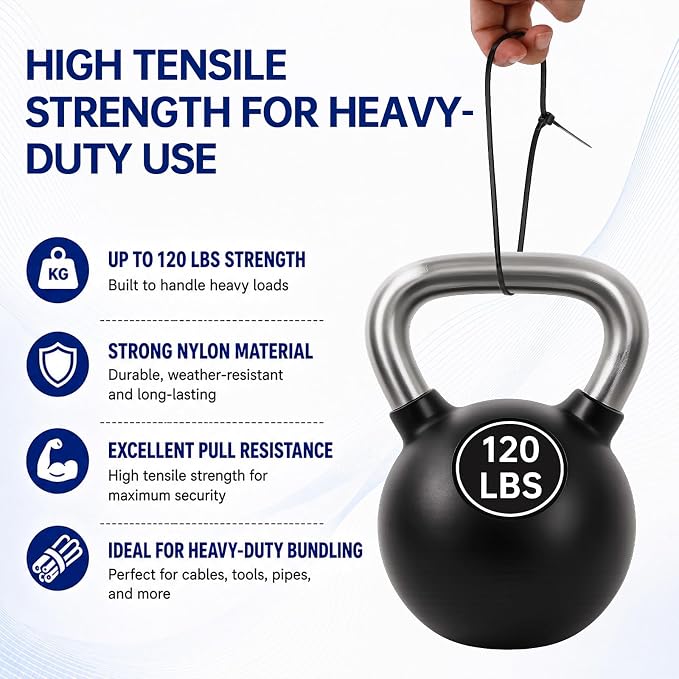 Zip Ties 12 inch, 4000 Pack Heavy Duty Black Zip Ties with 120 lbs Tensile Strength, Self-Locking Nylon Cable Ties,Wire Ties for indoor and outdoor use.