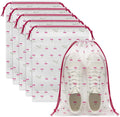 Shoe Bags for Travel, 13.8" x 11.8" Travel Shoe Bags for Packing, Large Waterproof Portable Travel Shoe Storage Bags Travel Essentials Women for and Men (5, Cherry)