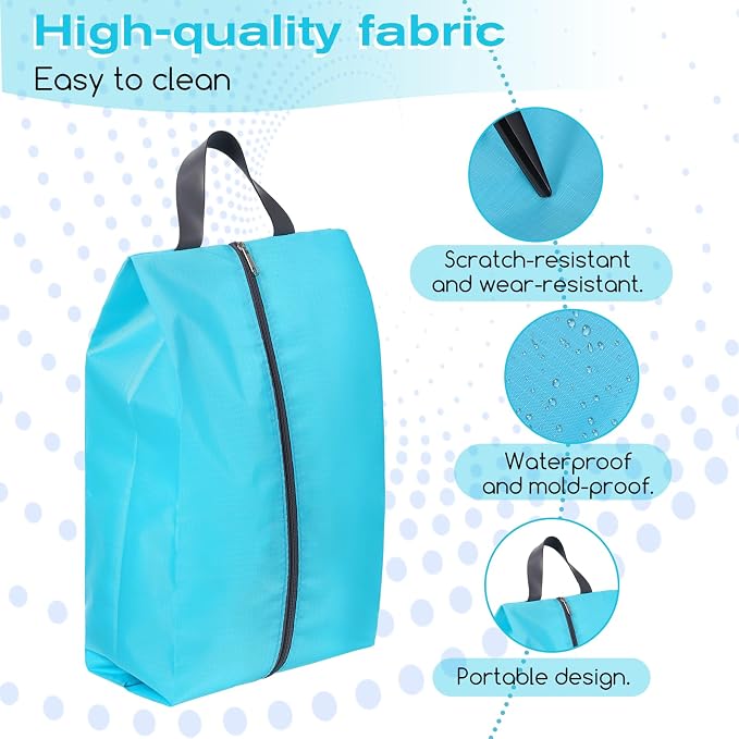 4 Pcs Shoe Bags for Travel, Travel Shoes Organizer with Zipper Golf Shoe Bag Reusable Water-proof Shoes Bag Portable Traveling Essentials