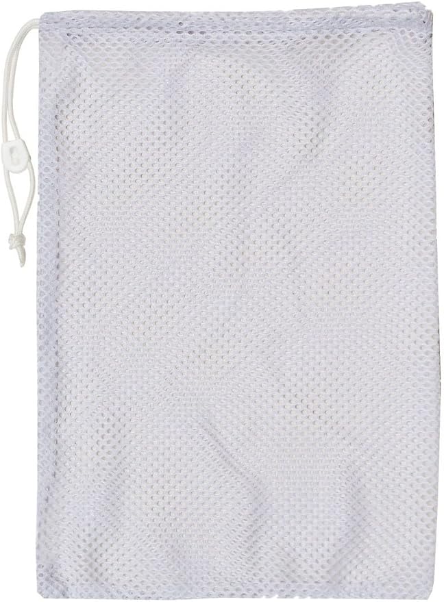 Champion Sports Mesh Equipment Bag – Heavy-Duty Nylon Drawstring Bag with Lock & ID Tag, Breathable Storage Sack for Balls, Swim Gear, Laundry & Toys, Multiple Sizes & Colors
