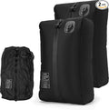 Reeyee Electric Vacuum Compression Bag Kit, 20L Portable Travel Packing Cube with Built-in Pump, Type-C Rechargeable, Odor & Waterproof Anti-Rip TPU, Saves 60% Space Storage bags (2, Black)