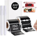 Chalkboard Labels - 300pcs Waterproof Reusable Blackboard Stickers with 2 Free Erasable White Chalk Marker, Mini Decorative Chalk Labels for Jars Containers Kitchen Home Pantry Office