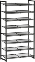 Shoe Rack, 8-Tier Metal Shoe Organizer, Tall Shoe Rack for Closet,entryway,Garage, with Adjustable Flat or Angled Shelves, 32-40 Pairs,Shoes that can accommodate the Whole Family.