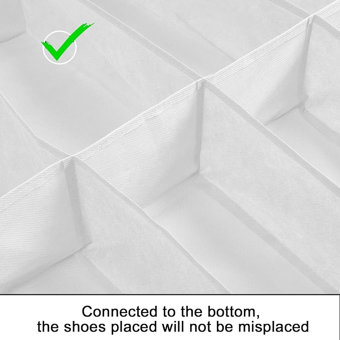 Under Bed Shoe Storage Organizer for Closet 2 Pack- Fits 24 Pairs Underbed Shoes Container Boxes Light Grey