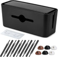 Bates- Cable Management Box, Large, Cable Organizer Box, Cord Organizer Box, Cable Box Organizer, Cord Management Box, Cord Hider Box, Cord Box for Wires on Floor, Power Strip Cover Box Baby Proof