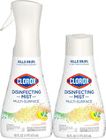 Clorox Disinfecting Mist Sanitizing And Disinfectant Spray, 16 Oz, Lemon And Orange Blossom