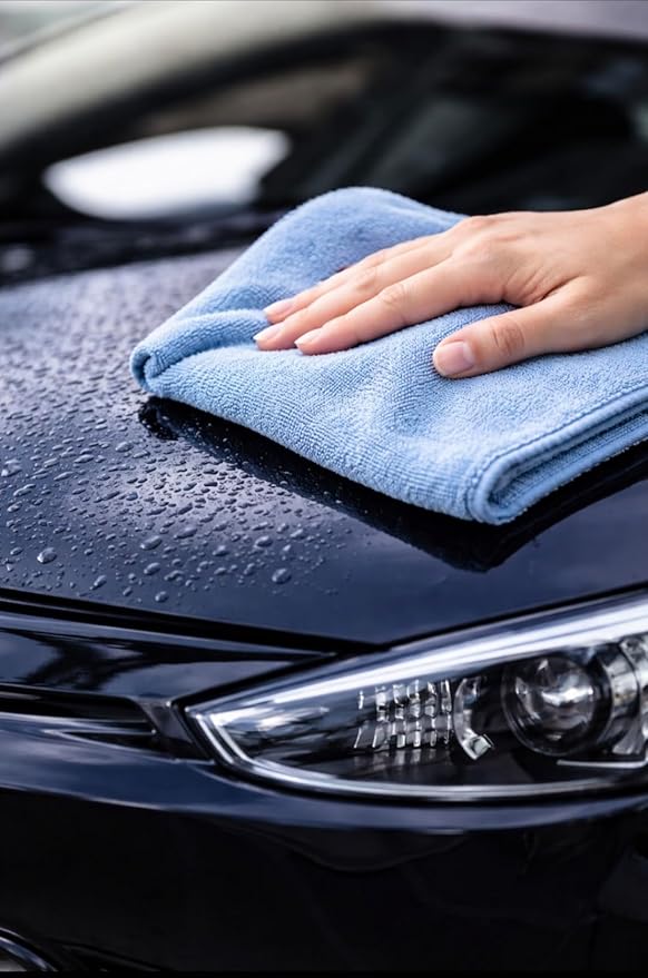 Microfiber Cleaning Cloth 6 Pack, Ultra Soft Towels for Car, Kitchen & Glass, Lint-Free, Streak-Free, Reusable 11x11 Inch