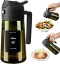 SWEET VIEW Olive Oil Sprayer for Cooking 16oz/470ml | Glass Light-Proof Oil Pourer for Kitchen with Stickers for Air Fryer, Cooking, Salad, BBQ with Stickers