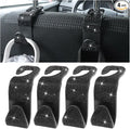 Zpana 4PCS Bling Car Seat Headrest Hooks, Vehicle Back Seat Purse Handbag Hanging Holder with Crystal Rhinestone, Diamond Storage Organizer Hook, Universal Automotive Accessories (Black)