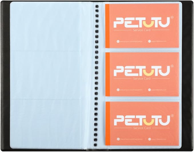 Business Card Holder Organizer Book - PU Leather, 2 Pack Total For 600 Business Cards