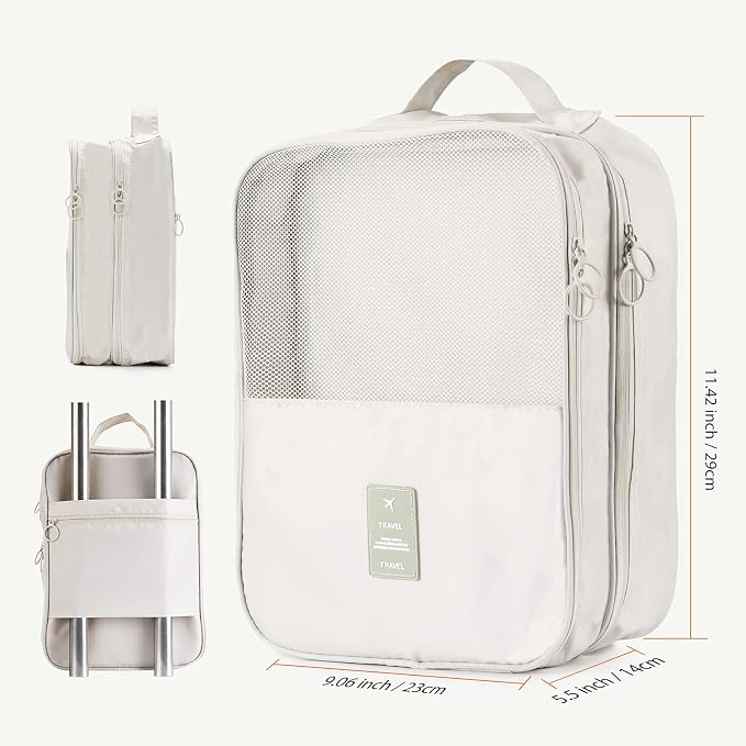 Shoe Bags for Travel,Shoe Bag Holds 3 Pair of Shoes,Shoe Storage Pouch for Travel and Daily Use,Shoe Organizer Travel Essentials for Packing in Suitcase,Waterproof