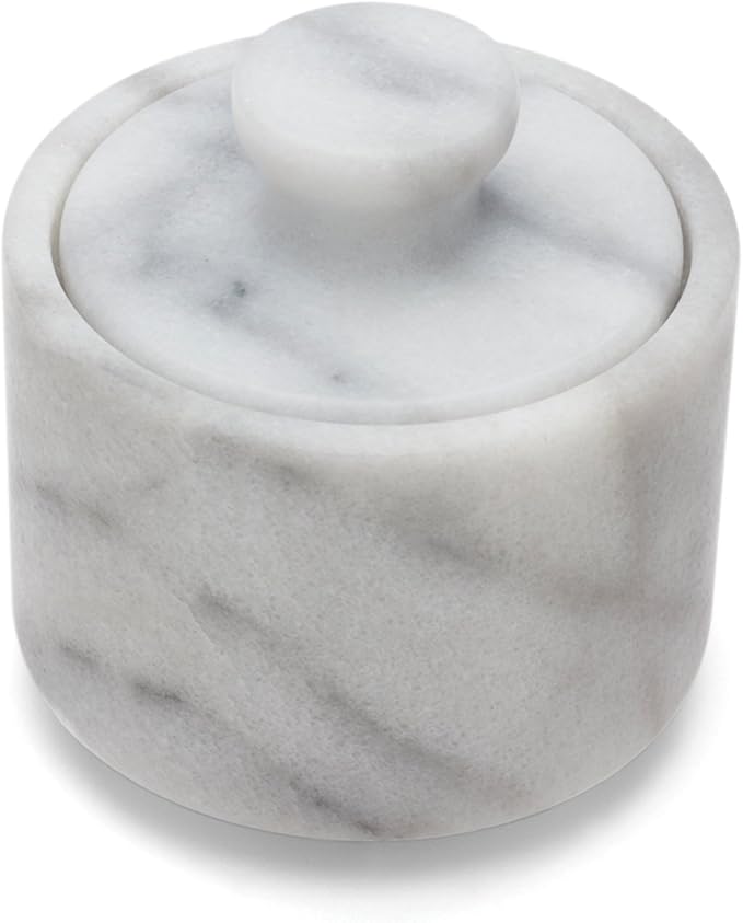 Fox Run Marble Salt Cellar, White 3" x 3"