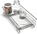 Home Zone Living Pull Out Kitchen Cabinet Organizer with Slide Out Drawer for Space Saving Storage, 11” W x 21” L