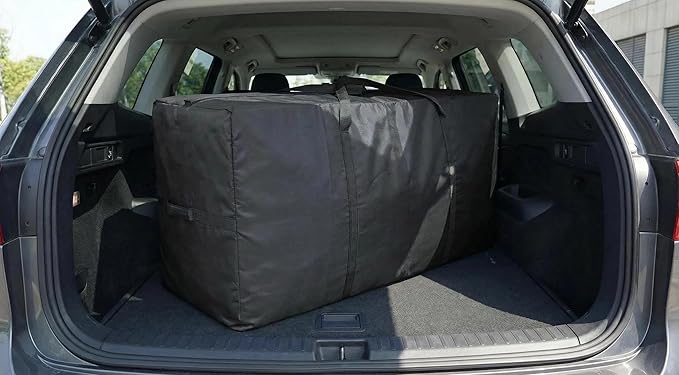 66 Gallon Extra Large Storage Bags, XXL Moving Bags with Zippers & Side Handles, Jumbo Big Storage Totes for Moving & Space-Saving Organization (Black, 66 Gallon, 2 Pack)