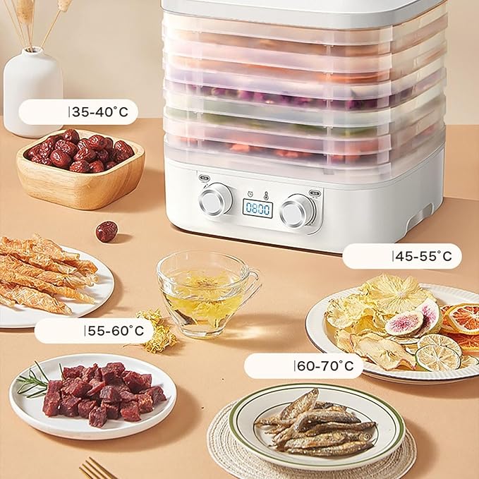 Food Freeze Dryer Machine for Home with 5 Trays, Candy Freeze Dryer with Smart Timer & Temp Control, Freeze Dried Snack Maker for Fruit, Meat & Veggies Storage (White)