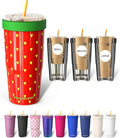 Frost Buddy Togo Buddy 30oz Tumbler - Stainless Steel (Strawberry Kiss) | Double-wall vacuum insulated | Spill-proof flip lid | 18/8 premium stainless steel | Cup-holder friendly