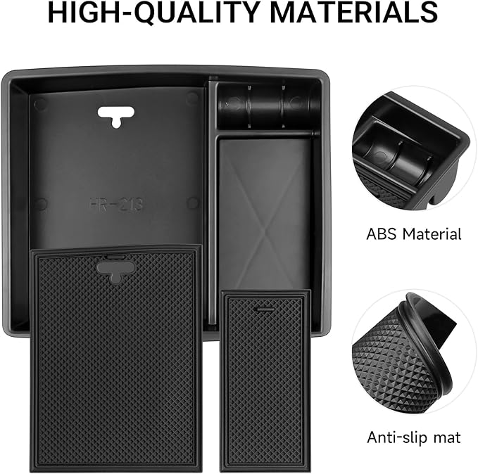 YOJOJOCO Center Console Organizer Compatible with Toyota 2026 2025 2024 Tacoma Accessories ABS Plastic Material Hidden Storage Box