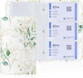 Rouidr Business Card Organizer, RFID Business Credit Card Holder with 96 Card Slots, Portable Leather Card Wallet for Women, Eucalyptus Leaf