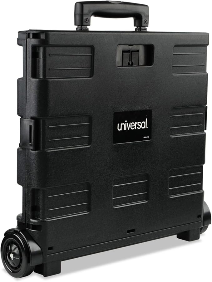 Universal Collapsible Mobile Storage Crate, 18 1/4"x15"x18 1/4" to 39 3/8", Black (14110)
