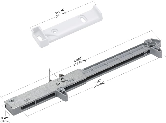 10-Pack Rok Titus Hardware Soft Close for Wood Drawers/Soft Close Drawer Adapter/Add-On/Retrofit (White), SCD104W