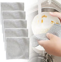JUDUNA 2026 New Multipurpose Wire Dishwashing Rags for Wet and Dry, Metal Scrubbing Wire Dishwashing Rags Wire Washing Cloth, Upgraded Wire Miracle Cleaning Cloths Non Scratch Wire Dishcloth (5)