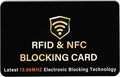SaiTech IT RFID Blocking Card for Credit Debit ID Card, Black | Slim Anti-Theft Contactless NFC RFID Blocker Protector, Easily Fit into Wallet and Purse, for Men & Women
