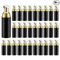 Travel Foam Pump Bottle - 2oz Small Size Foaming Hand Soap Dispenser - Mini Portable Mousse Lash Shampoo Kit Container for Hair - Empty Leak Proof Plastic Gold&Black Foamer 30Pack