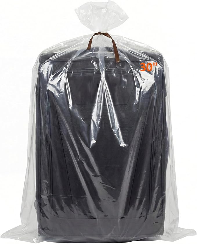 Wowfit 5 CT 40x60 inches Extra Large Clear Plastic Bags Perfect for Car Seat, Luggage, Suitcase, Stroller, Chair, Kids Bike and Attic Storage (2 Mil Flat Bags)