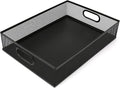 Desk Drawer Organizer, A4 Large Metal Mesh Desk Rrganizer Tray, Versatile Storage Box Set for Office Home Supplies,13 x 9 inches