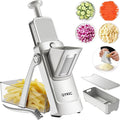 QYKIC Upgrade Safe Mandoline Slicer,Vegetable Chopper,Potato Slicer, Onion Chopper with Drain Basket Storage Container, Cheese Grater Kitchen Chopping Artifact (SliverGray)
