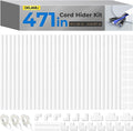 Delamu Cord Hider, 471in Total Cord Covers for Wires on Wall, Paintable Cable Cover for Wall Mounted TV, Easy Install Cable Raceways to Hide 3-4 Cords, 30 Pack, Each 15.7"L x 1.18"W x 0.67"H, White