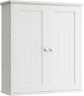Shintenchi Bathroom Wall Medicine Cabinet with 2 Door, Bathroom Storage Organizer Over The Toilet,Space Saving Storage with 3-Tier Shelves,Solid White