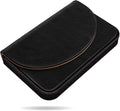 Business Card Holder，PU Leather Business Card Case Color Printing Pattern Card Holder Wallet，Pockets Magnetic Credit Card Holders for Men and Women，Black