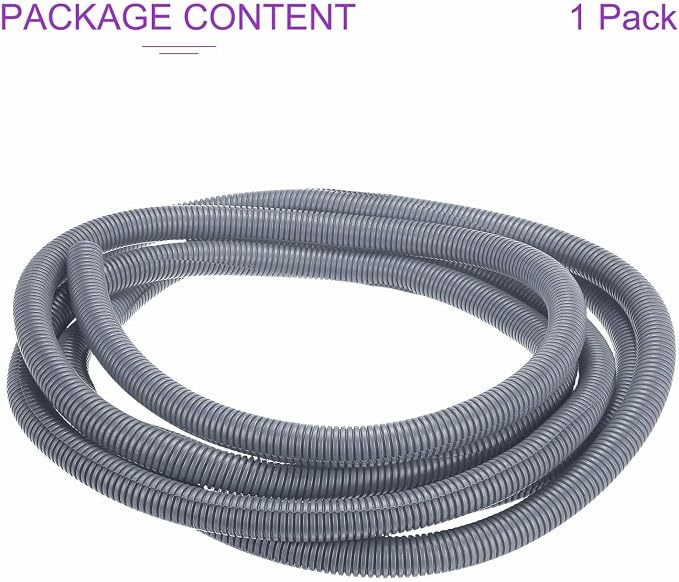 DMiotech 20ft Wire Loom Split Tubing 1 Inch(25.4mm) ID, Cord Protectors from Pet Flexible Conduit Cable Management for Office Home Garden, Gray