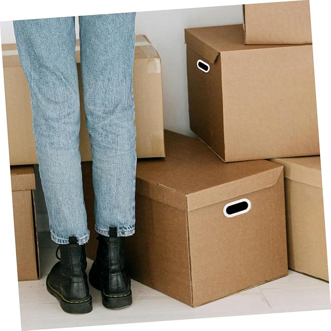 Amosfun 10pcs Plastic Handles for Moving Boxes Heavy Duty Carry Handles for Cardboard Storage and Organization Replacement Box Straps with Comfortable Grip for Easy Lifting