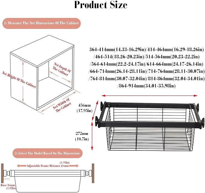 Pull Out Drawer Organizer Containers,Aluminum Alloy Stackable Storage Bins,Stackable Shelf Baskets Organizer,for Office Bathroom Bedroom(30.07-32.04in)