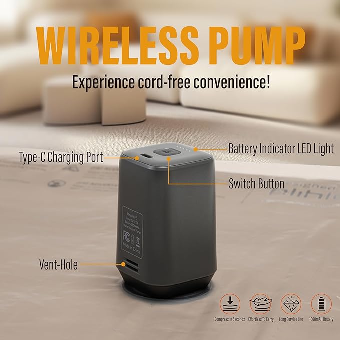 Rechargeable Wireless Pump Travel Vacuum Bags for Luggage, 9 Pack Portable Storage Bags for Travel and Home, Compression Packing Seal for Clothing, Clothes, Blankets, Suitcase