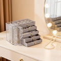 Greenfeather Jewelry Organizer and Storage with 7 Removable Drawers, Clear Acrylic Jewelry Box with 16 Necklace Hooks 48 Pairs of Earring Holes 5 Velvet-Lined Drawers for Rings Bracelets Necklaces