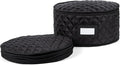 Covermates Keepsakes - Dish Storage - Padded Protection - ID Window - Stain Resistant - Machine Washable - China Storage, Black