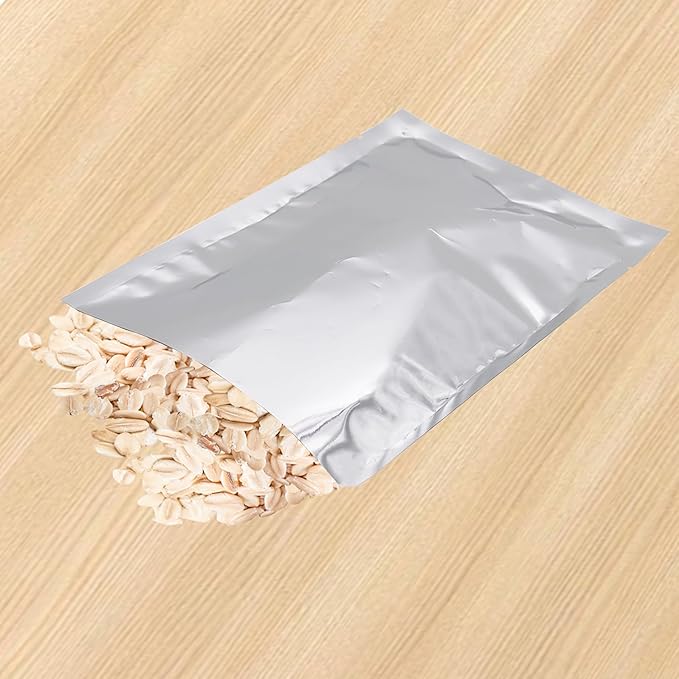 Heat Sealable Mylar Food Storage Bag,ULIFESTAR 5.5Mil Thicker Food Storage Pouches Oxygen Absorbers Vacuum Seal Airtight Packaging for Coffee Beans, Tea, Grains, etc(20 * 30cm/7.87 * 11.81'')