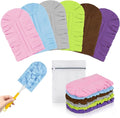 6 PCS Reusable Duster for Swiffer, Washable 360 Fleece Duster Refills for Fans, Floors, Blinds, Windows (Include 1 Handle & Laundry Bag)
