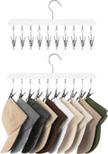 StorageWorks Hat Organizer 2 Pack, White Cap Hanger Rack with 10 Clips