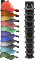 Hat Organizer for Baseball Caps 1 Pack, Adhesive Hat Rack for Wall Hold Up to 20 hats (Black-1 Pack)