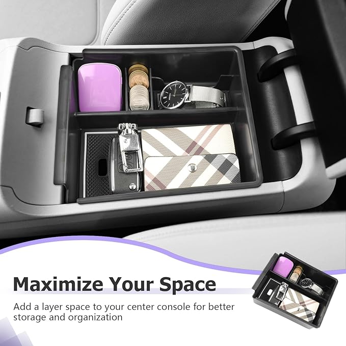 2025 2026 T ucson Accessories for 2022-2025 2026 Hyundai T ucson Center Console Organizer Armrest Storage Box Armrest Console Organizer Insert Tray White-trim(NOT FOR 2025 T ucson PHEV &Limited Model)