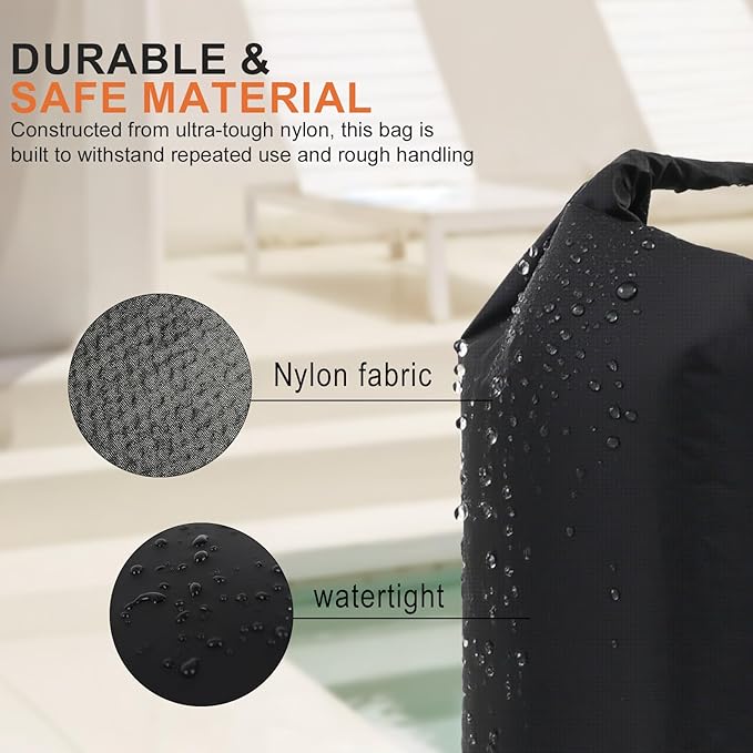 Travel Laundry Bag, Pump Free Vacuum Compression Dirty Clothes Bag Reusable Wet Dry Bags Large Capacity Space Saver Bags Camp Washable Clothes Organizer for Sports Dorm Laundromat (1 Pcs) (Black, L)