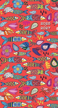 2026 Pocket Planner: 2-Year-Plus Monthly Pocket Calendar Book (24-Month): January 2026 - December 2027, Purse Size 6.5" x 3.5", Fun Fish